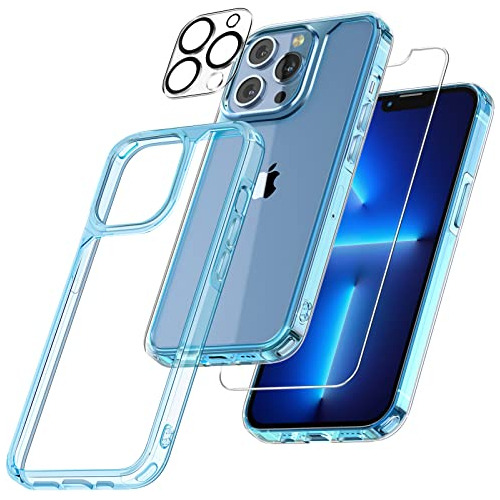 Funda Tauri iPhone 13 Pro Max 6.7 + Protectores - Celeste