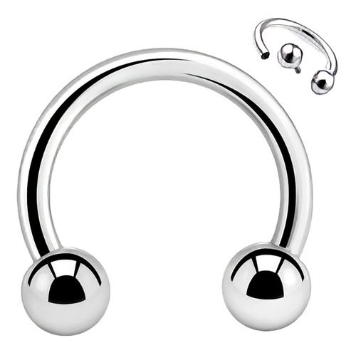 Barbell Circular Septum Piercing 14g Titanio Cuerda Interna