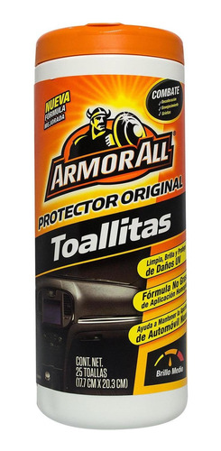 Toallitas Limpiadora Protectoras Armor All Original Brillo