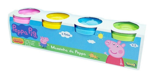 Carrinho De Massinha Peppa Pig Com 4 Potinhos Sunny 1854