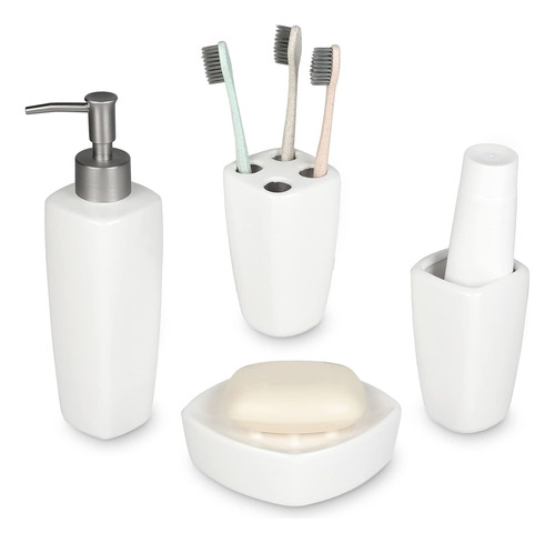 Set Accesorios De Baño Mygift White1