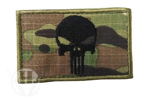 Parche Bordado Abrojo Punisher Multicam Uca Army Airsoft