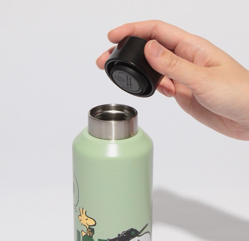 Termo Botella Starbucks X Snoopy Peanuts Acero Verde Verde Claro