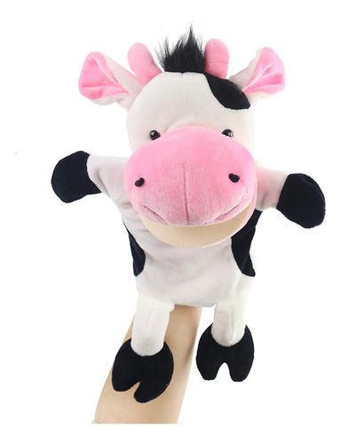 Marioneta De Peluche De Dibujos Animados Con Forma De Vaca,