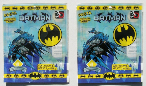 Batman 2 Envolturas De 200g Para Pasta De Semolina, Nuevas 