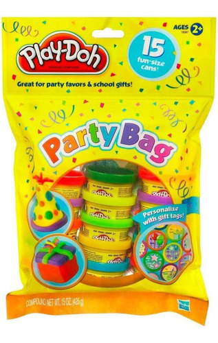 Play-doh Masa Para Bolsa De Fiesta, 15 Unidades 