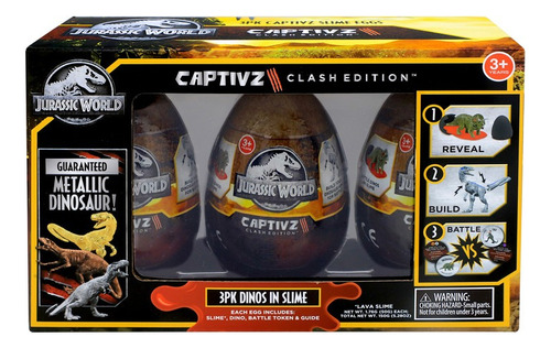 Huevos Jurassic World Slime 3 Pack Captivz Clash Edition