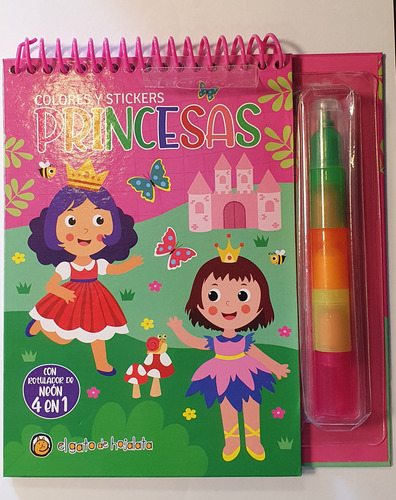 Colores 4 En 1 - Princesas, De El Gato De Hojalata., Vol. 1. Editorial Editorial Guadal S.a., Tapa Blanda, Edición 1 En Español