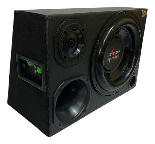 Caixa Trio Amplificada Black Sturdy 400w Sub 12  + Modulo