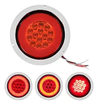 Comprar 10 Plafon 14 Led Redondo Camion Cuarto Estrobo Stop 12-24v F