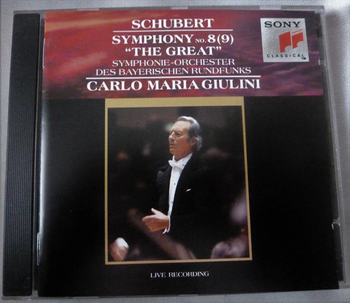 Schubert Sinfonía 9 La Grande Carlo M. Giulini Cd  (am) 