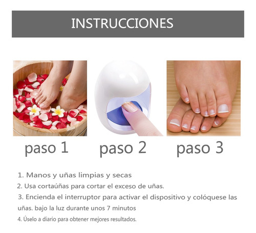 2×dispositivo Láser Limpieza Uñas Para Onicomicosis A