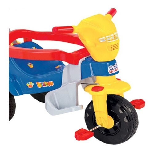 Imagem 2 de 2 de Triciclo Magic Toys Tico-Tico Bichos sem Som azul