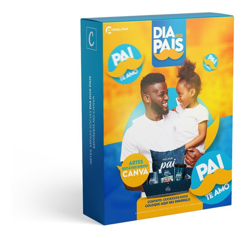 Pack Canva Dia Dos Pais Editável 100 Artes + Stories