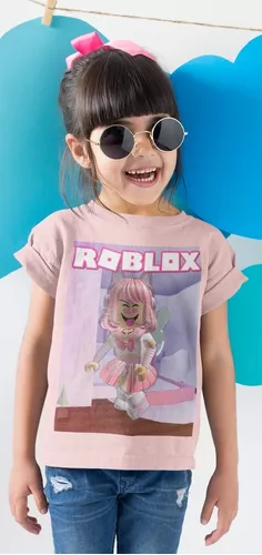 Camiseta blusa preta Infantil Roblox menina julia minegirl personalizada  com seu nome - Estampmax