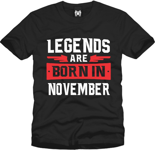 Playera Cumpleaños Legends Are Born In Personalizada En Mes 