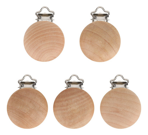 Pinzas De Madera Para Chupetes Para Bebés, 5 Unidades, 3 Cm,