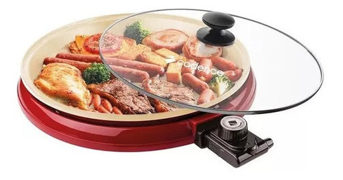 Multi Grill Cadence Ceramic Pan - Vermelho - 127v Frequência N/a 110v