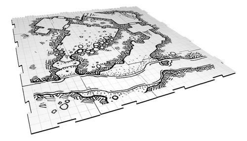 Grid Mega Dungeon Modular Riscável 16 7x7