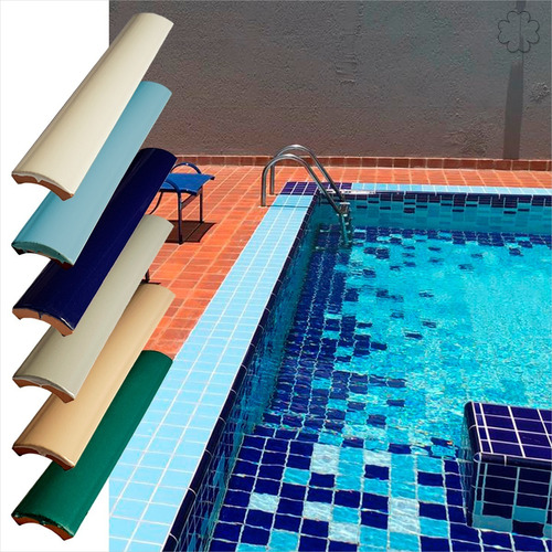 Kit 34 Cantoneiras Côncava  Para Piscina 3,5x25cm (8,5ml)