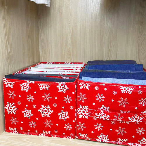 Ropa Interior Plegable Con Estampado De Copos De Nieve De Na