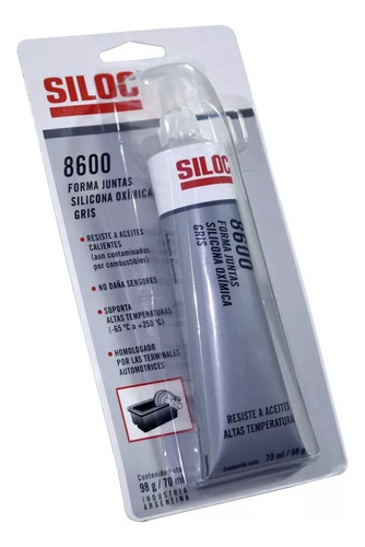 Siloc 8600 Gris Forma Juntas X 98g Sellador Silicona Oximica