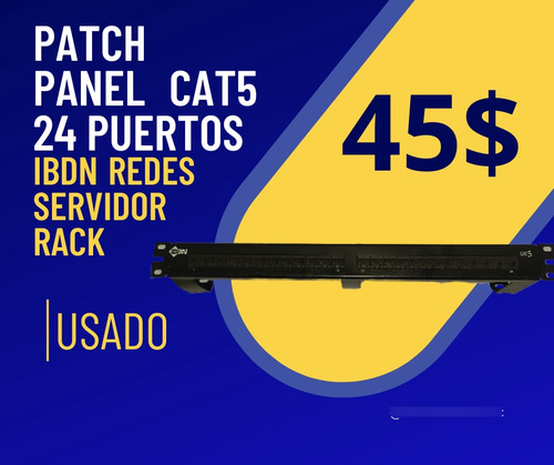 Patch Panel Cat5 24 Puertos Ibdn Redes Servidor Rack