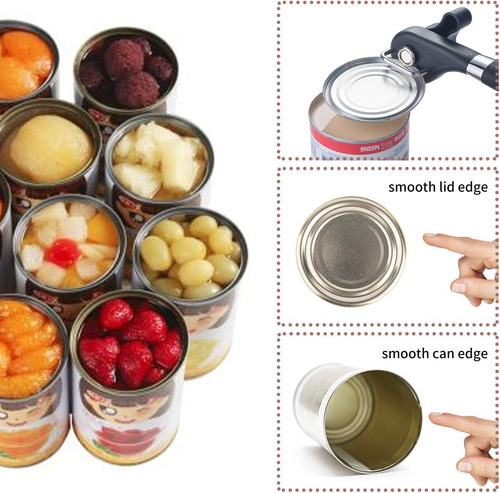 Abridor Manual De Latas Borde Suave, Mango Ergonómico De Seg