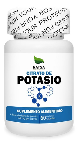 Citrato De Potasio, 60 Cápsulas, Calidad Premium