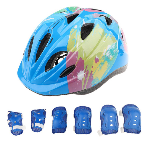 Kit De Protectores Para Skate Ejercicio Casco Protecciones