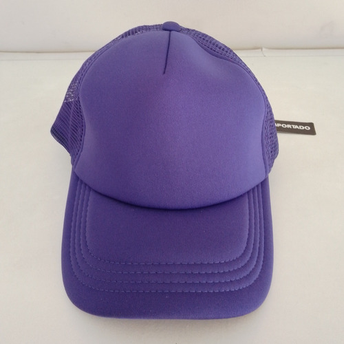 Boné Trucker Roxo Liso Redinha Tela Telinha Cap Aba Curva