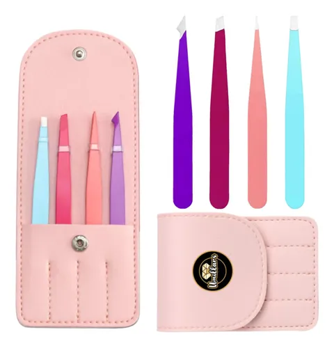 comprar Umillars Juego De 4 Pinzas Para Cejas, Punta Inclinada Y Pin