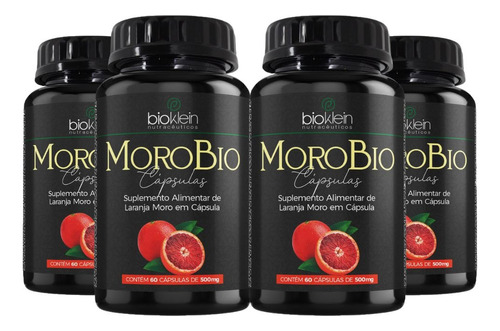 Kit 4 Suplemento Emagrecedor Laranja Moro 500mg Morobio