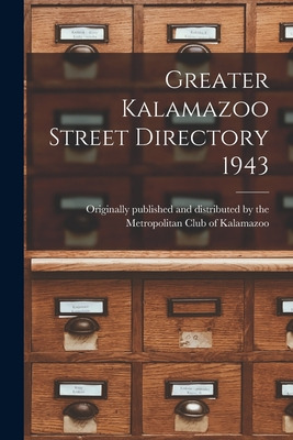 Libro Greater Kalamazoo Street Directory 1943 - Originall...