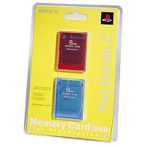 Tarjeta De Memoria Playstation 2 8mb 2pk Redblue