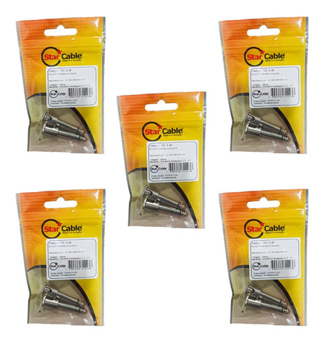 Kit 10 Plugs Star Cable Mono Sem Solda