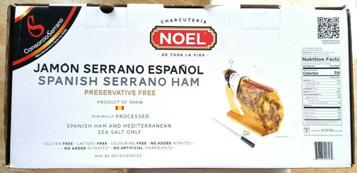 Imagen 2 de 2 de Jamón Serrano Español Noel 6,500gr