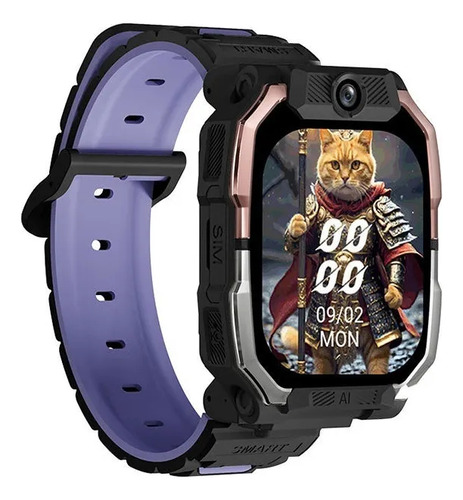 Smartwatch Infantil Hw Z10 4g Android 4/64gb Chip Wi-fi Gps Prata Preto Preto