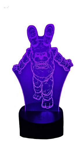 Bonnie Five Nights At Freddy's Lámpara Led 3d Fnaf Led