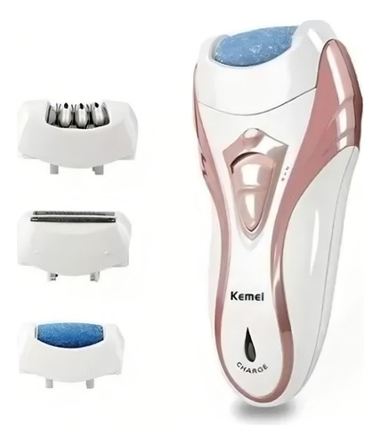 Depilador Elétrico Kemei Branco 2 Velocidades Km-3010 Bivolt Outro