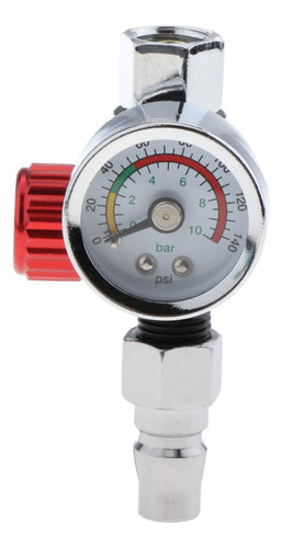Manómetro De Presión De Aire De Pulverización Rojo 3.2cm