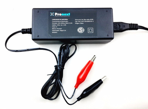 Imagen 1 de 5 de Cargador De Baterias De Gel 12v 2ah Alarmas Juguetes