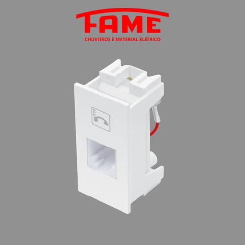 Módulo Tomada Rj11 4 Vias Branco - Fame Habitat 2064