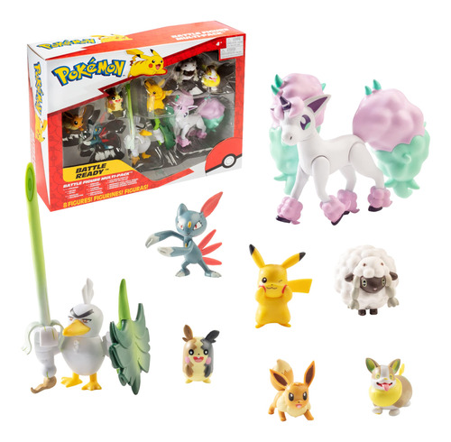 Pokémon Battle Ready! - Juego De Figuras De Juguete, 8 Pie.