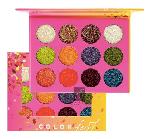 Paleta De Glitter Color Fest  Ruby Rose Original Caobamakeup