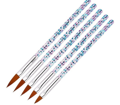 Pinceles Para Aplicacion De Uñas O Decoracion 5 Tamaños