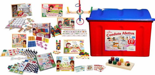 Kit Conduta Afetiva Baú 10 Brinquedos Pedagógicos