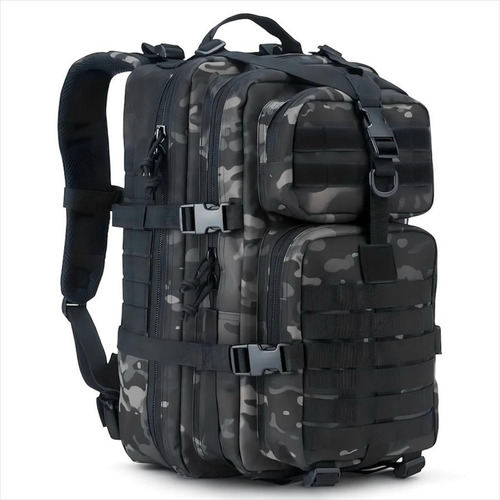 Mochila Tática Militar Reforçada 50 Litros - Campo Exercito Cor Camuflado Urbano Desenho Do Tecido Liso