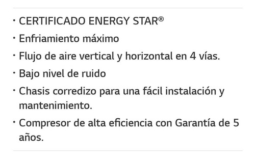 Aire Acondicionado LG De Ventana 12.000btu 220v/1ph En R32
