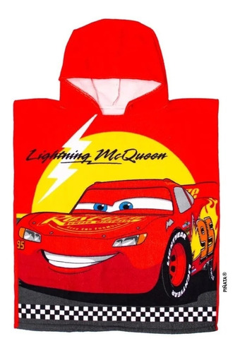 Poncho Toalla Capucha Microfibra Piñata Cars